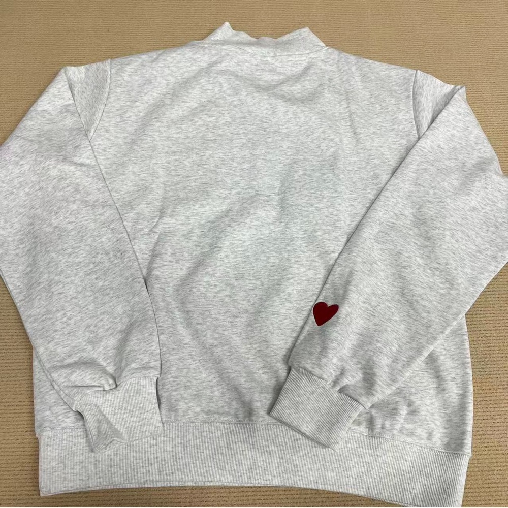 PARKE Light Gray Crewneck Sweatshirt with Red Lettering - Picture 3 of 6